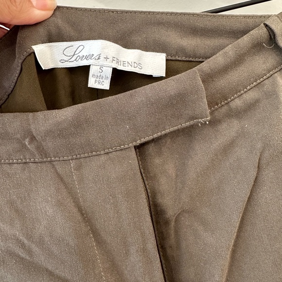 Lover and Friends Wide leg pants in Khaki SIZE SMALL - Picture 2 of 3